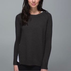 Lululemon Yin To You Sweater Heathered Dark Wren